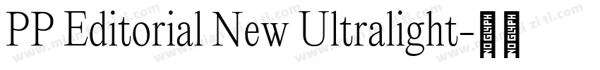 PP Editorial New Ultralight字体转换
